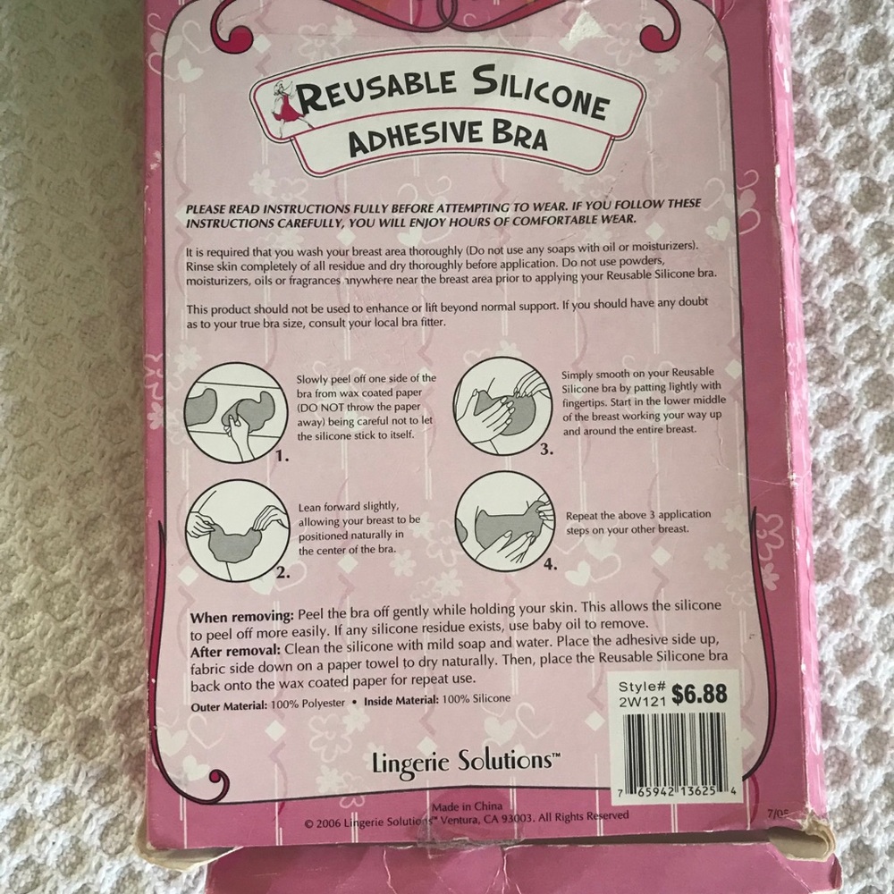 NWT Reusable Silicone Adhesive Bra - Picture 5 of 8